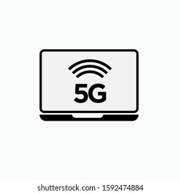 5G For Internet & Electronic Device Icon - Vector, Sign and Symbol for Design, Presentation, Website or Apps Elements.