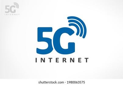 Logo de Internet 5G. Diseño de vectores.