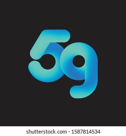 5G internet network Logo design. Suitable for UI app icon for 5G mobile internet connection. Vector illustration. 