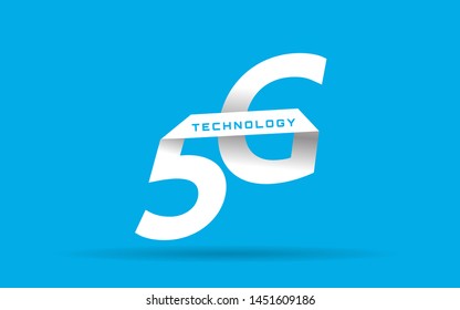 5G Internet Network Vector Logo