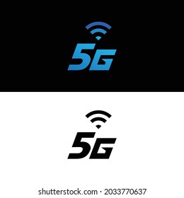 5G internet speed logo icon.
