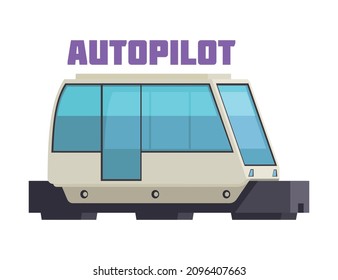 5g internet technology composition with isolated image of monorail car with editable text vector illustration