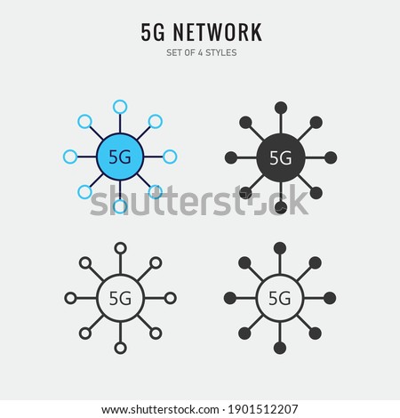 5G internet vector icon network