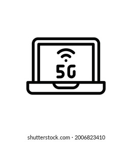 5gノートパソコンの線分のアイコンロゴイラストベクター画像 5gとテクノロジーのアイコンセット ウェブデザイン ロゴ アプリに適しています 64 X 64ピクセルパーフェクト のベクター画像素材 ロイヤリティフリー Shutterstock