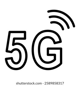 5G Line Icon Design For Personal And Commercial use