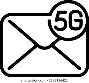5g line icon illustration vector