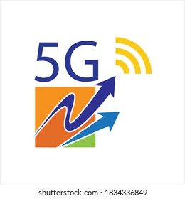 5g logo sign vector template
Vector technology icon network sign 5G
