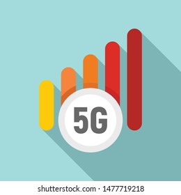 5g mobile icon. Flat illustration of 5g mobile vector icon for web design