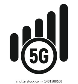 5g mobile icon. Simple illustration of 5g mobile vector icon for web design isolated on white background