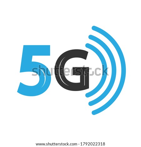 5G mobile internet logo, vector art illustration.