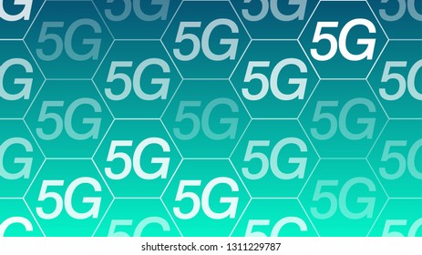 5G mobile network high speed connections vector symbol
