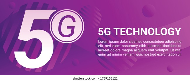 5g mobile phone concept banner. Cartoon illustration of 5g mobile phone vector concept banner for web design