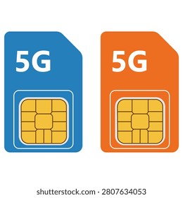 5G mobile SIM card technology illustration featuring wireless network communication and digital connection concepts for modern telecom designs and creative vector artwork projects
