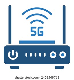 5G-Modem-Symbol, Vektorgrafik
