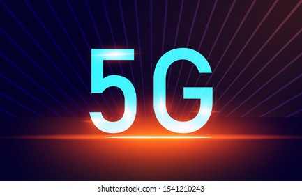 5g network concept background Vector