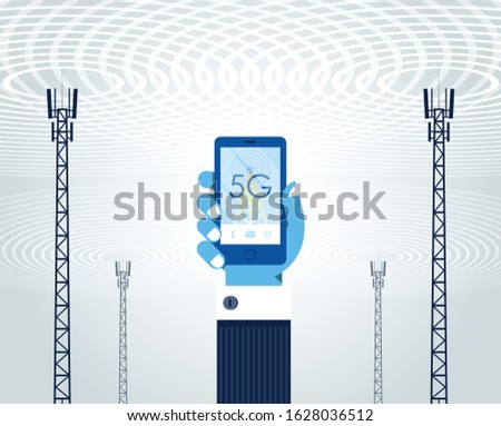 5G network concept_The word 