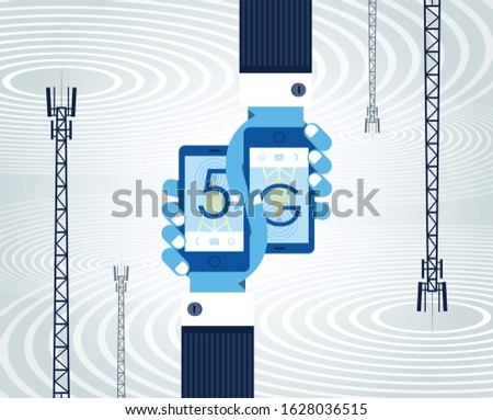 5G network concept_The word 