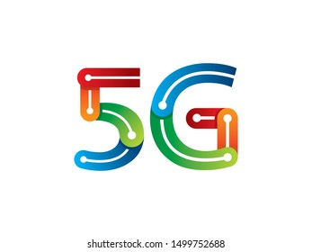 5G Network Connection logo symbol or icon template