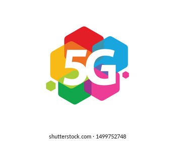 5G Network Connection logo symbol or icon template