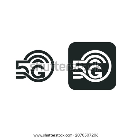 5G network connection logo symbol or icon template design.