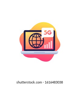 5g network connection vector icon