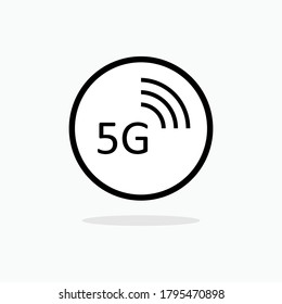 5G-Netzwerksymbol. Symbol der Internetverbindung - Vektorgrafik.