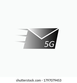 5G Network Icon. Internet Connection Symbol - Vector.