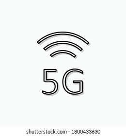 5G Network Icon . Internet Connection Symbol - Vector.