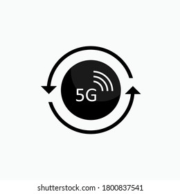 5G Icono de red . Símbolo de conexión a Internet - Vector.