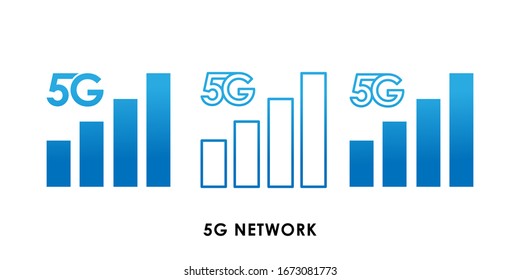 Logo-Vektorillustration des 5G-Netzwerks - Abbildung. Design der Vektorillustration für die Internetverbindung mit 5G. 5G Netzwerk-Technologie Vektorillustration Illustration für Web, Zeichen, Symbol, Logo, App, UI.