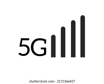 Icono de red 5G con diseño sencillo
