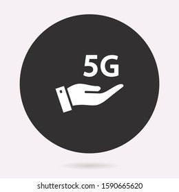 5g network icon. Vector illustration isolated. Simple pictogram for graphic and web design.