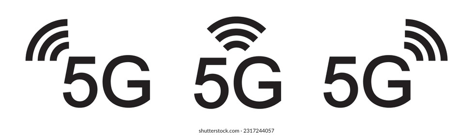 5G-Netzwerksymbol, Vektorgrafik.