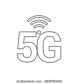 5g network internet line symbol vector illustration on white background