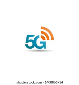 5G network logo. Logo network 5G connection.