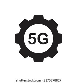 5G network settings icon design vector illustration