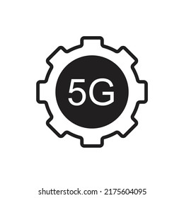 5G network settings icon design vector illustration