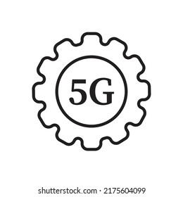 5G network settings icon design vector illustration