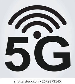 Señal de red 5G. Ilustración vectorial