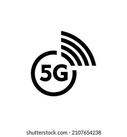5G network simple flat icon vector illustration
