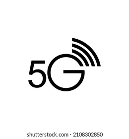5G network simple flat icon vector illustration