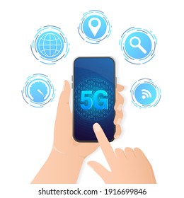 5g network technology. Abstract icon. 3d vector background. Home network. Business concept. Abstract background. Internet technology.