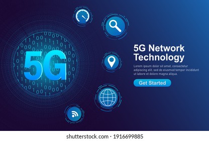 5 g de tecnología de red. Icono de resumen. 3d fondo vectorial. Red residencial. Concepto de negocio. Antecedentes abstractos. Tecnología de Internet.