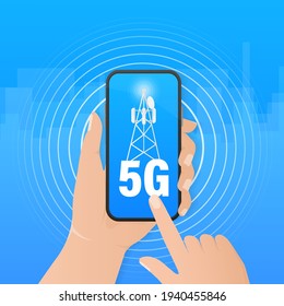 5g network technology. Abstract icon. 3d vector background. Home network. Business concept. Abstract background. Internet technology.