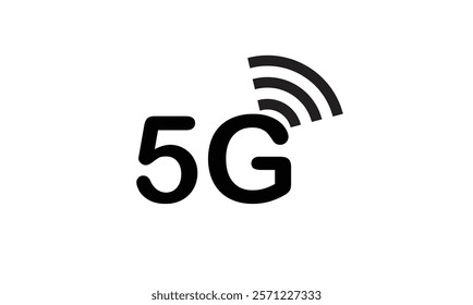 5G network technology flat icon or symbol. Fifth generation wireless telecommunication internet symbol. isolated on transparent background. EPS 10	
