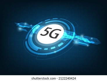 tecnología de red 5G, conexión de red global tecnología de innovación futura, sistemas inalámbricos de red 5G e Internet de cosas o IOT. ilustración vectorial.