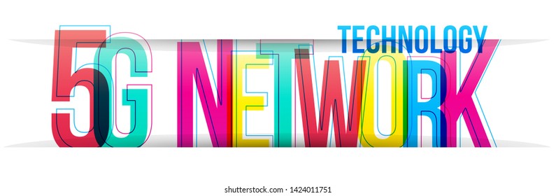 5G Network technology. 5G Speed new wireless internet wifi connection banner.