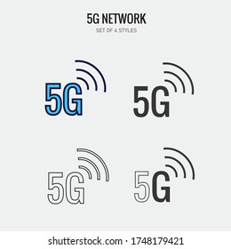 5g network vector icon internet speed technology