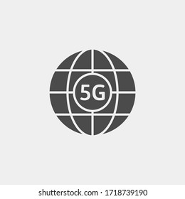 Símbolo de símbolo de icono de vector de red 5G