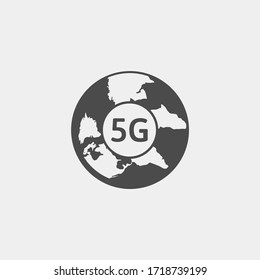 Symbol für das 5G-Netzwerk-Vektorsymbol